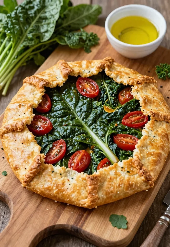 12 Vegan Swiss Chard Recipes for Hearty Greens Based Meals - 11. Swiss Chard and Tomato Galette 1