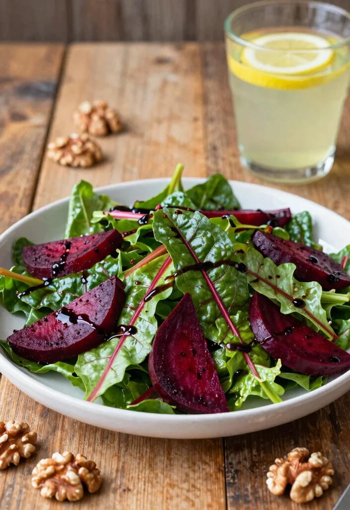 12 Vegan Swiss Chard Recipes for Hearty Greens Based Meals - 12. Swiss Chard and Beet Salad 1